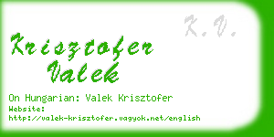 krisztofer valek business card